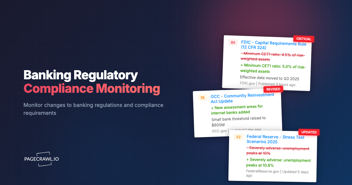 Banking Regulatory Compliance: How to Monitor OCC, FDIC, and Fed Updates