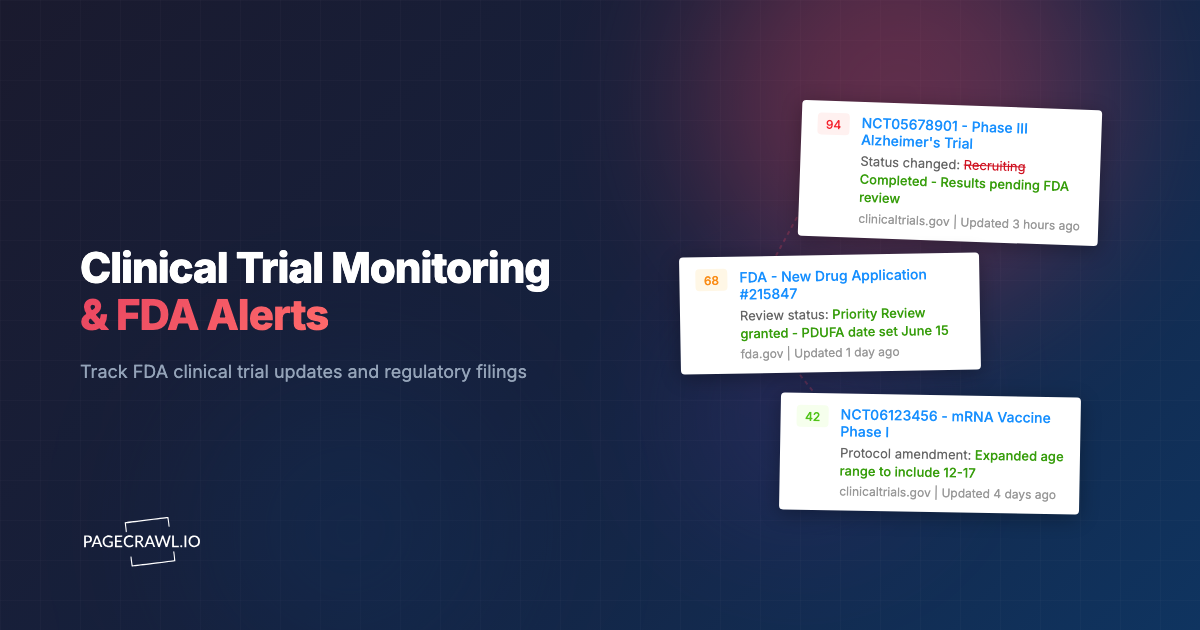 Clinical Trial Monitoring: How to Track ClinicalTrials.gov Updates Automatically