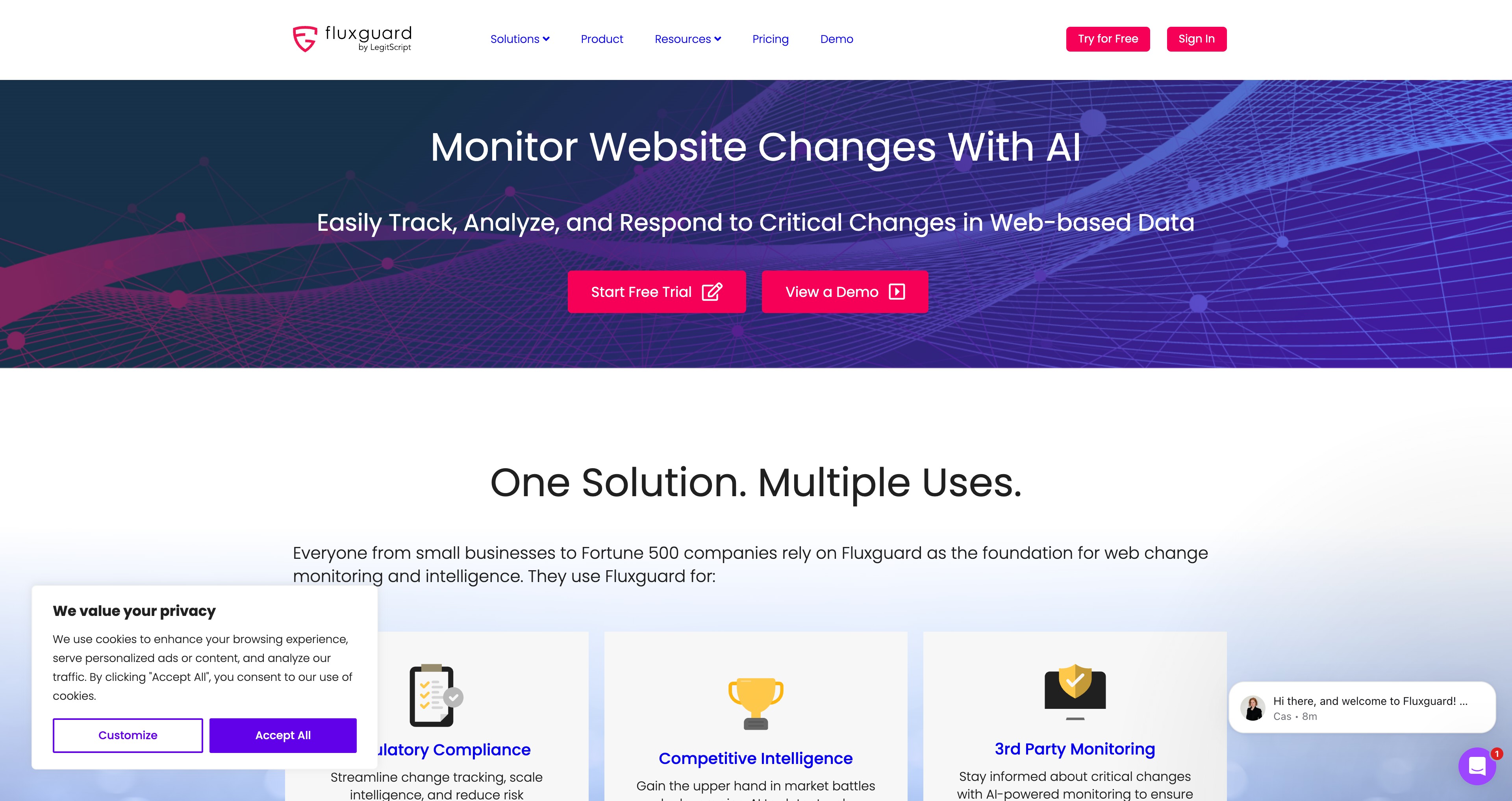 Fluxguard homepage