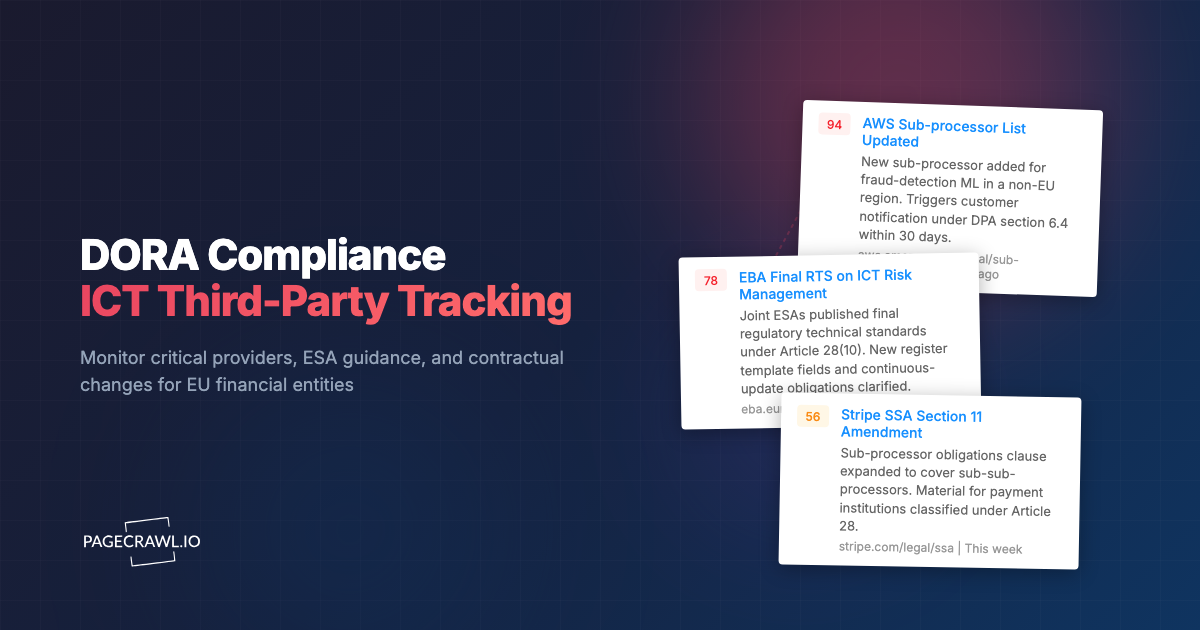 DORA Compliance Monitoring: Tracking Third-Party ICT Risk for EU Financial Entities