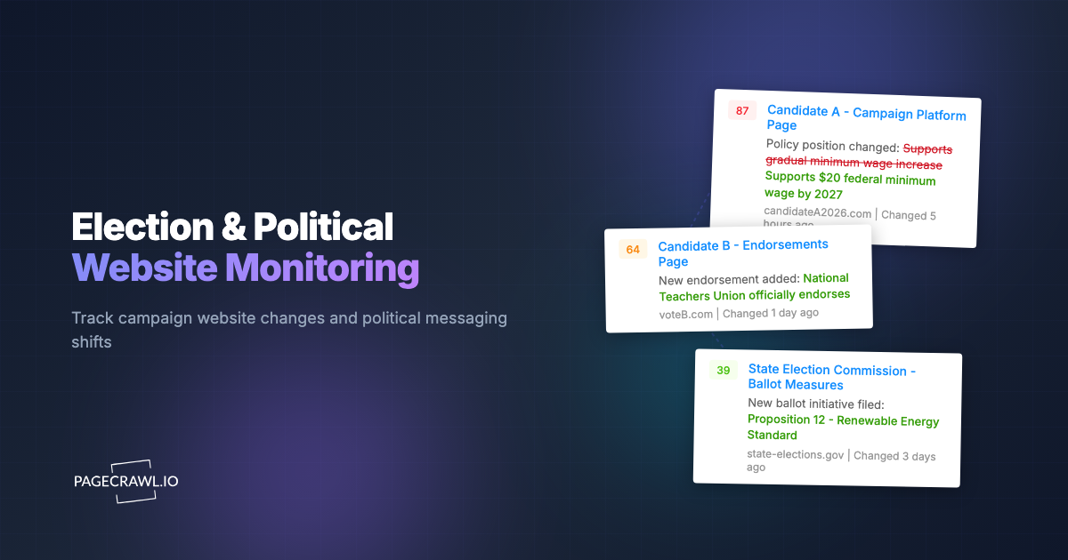 Election Monitoring: How to Track Political Campaign Websites and Policy Changes