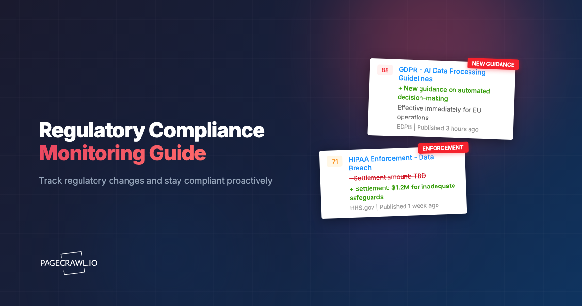 Regulatory Compliance Monitoring: Track Changes