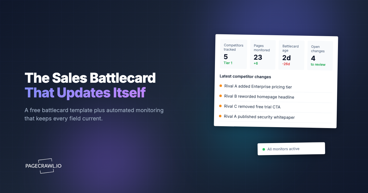 Free Sales Battlecard Template (and How to Keep It Current)