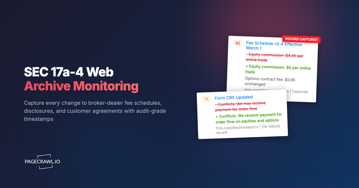 SEC 17a-4 Web Archive: How Broker-Dealers Monitor and Preserve Web Content