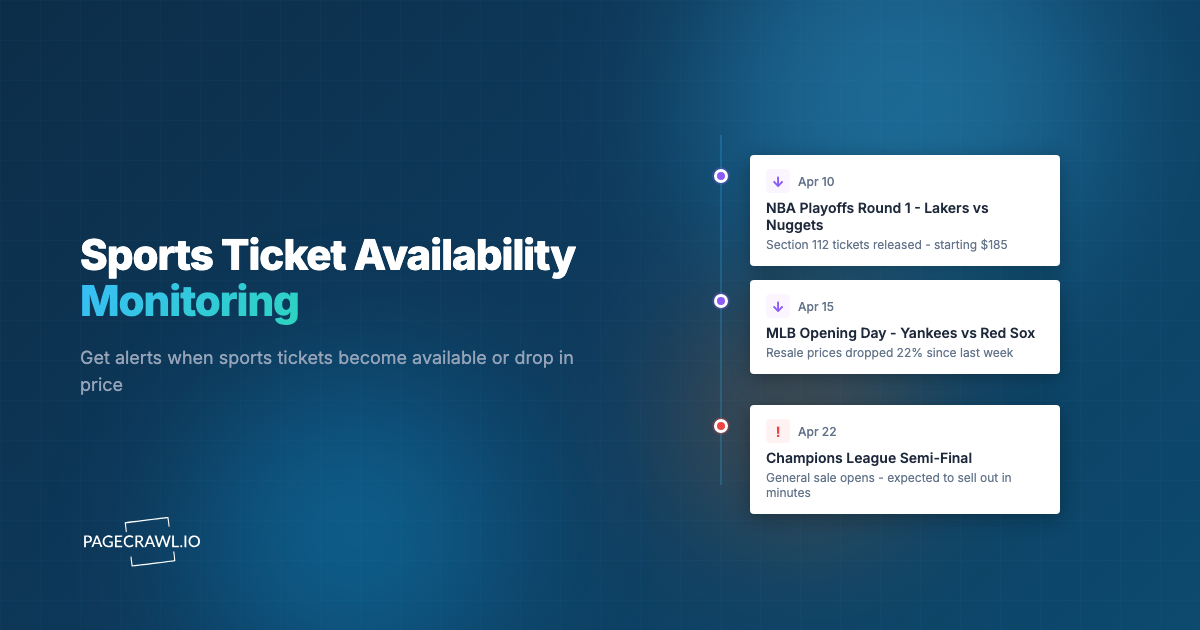 Sports Ticket Monitoring: How to Track Availability and Get Alerts for Sold-Out Events