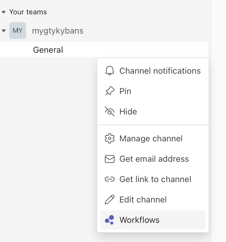 microsoft teams workflows webhook setup