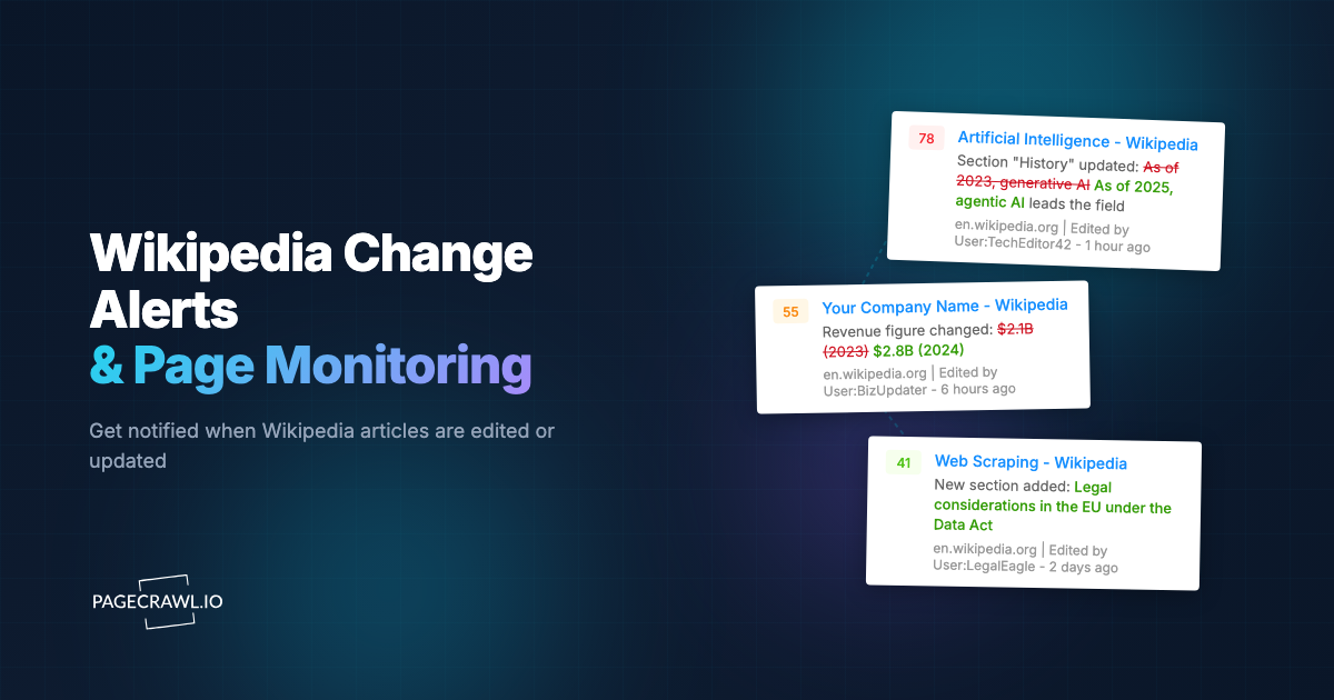 Wikipedia Change Alerts: How to Monitor Page Edits Automatically